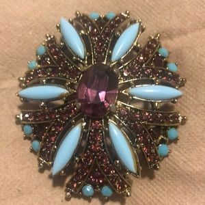 Brooch - Purple and Blue